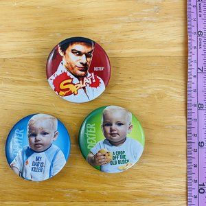 SDCC 2009 DEXTER Promo Buttons Pins BABY HARRISON SHOWTIME SEASON 4
